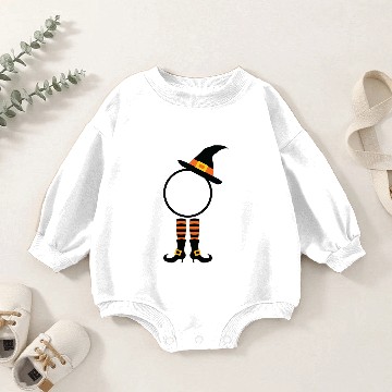 Discover Witch Legs Monogram Baby Romper Sweatshirts