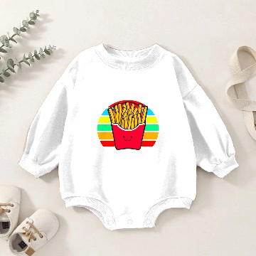 Discover French fries Sunset Baby Romper Sweatshirts