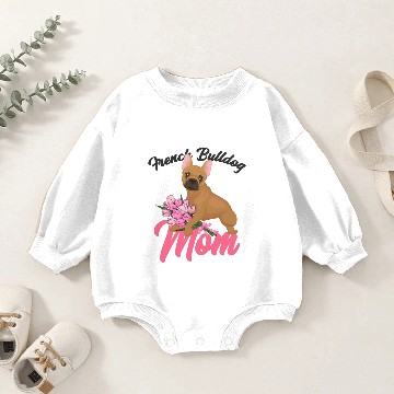 Discover French Bulldog Baby Romper Sweatshirts