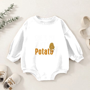 Discover She's my sweet potato I yam Baby Romper Sweatshirts