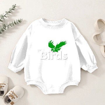 Discover Go Birds (Kelly Green) Baby Romper Sweatshirts