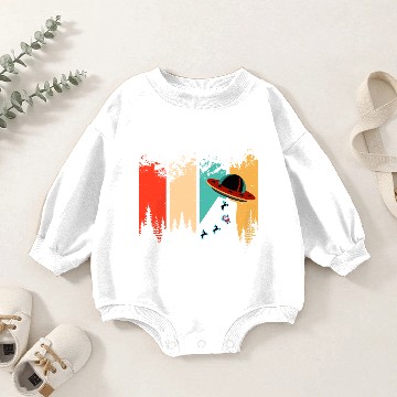 Discover Retro Alien Christmas santa clause Baby Romper Sweatshirts, Alien