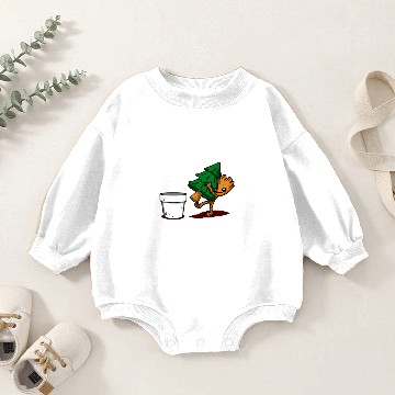 Discover Christmas Tree Groot Baby Romper Sweatshirts