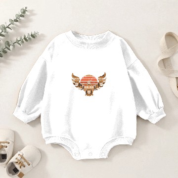 Discover Hawk Geometric Pattern Sunset Baby Romper Sweatshirts