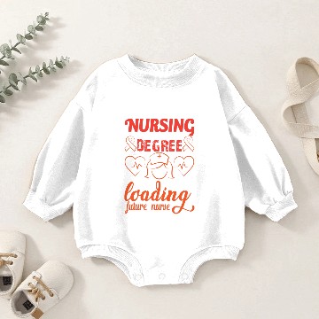 Discover Nursing degree loading future nurse Baby Romper Sweatshirts