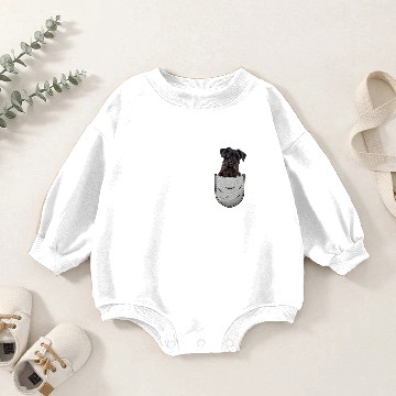 Discover Giant Schnauzer Dwarf Schnauzer Chest Bag Pocket Baby Romper Sweatshirts