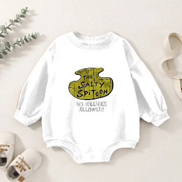 Discover Spongbob The Salty Spitoon Sign Baby Romper Sweatshirts