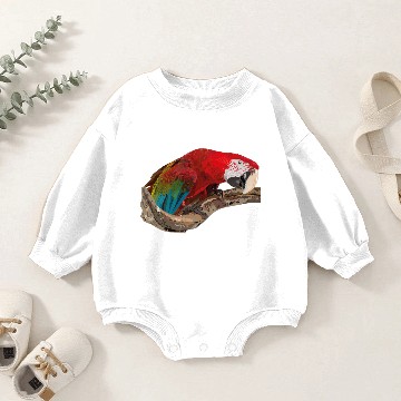 Discover red macaw Baby Romper Sweatshirts