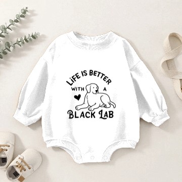 Discover Better Life With Black Lab Baby Romper Sweatshirts