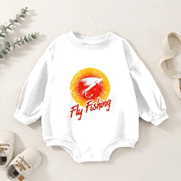 Discover Flyfisher Fly Trout Anglers Baby Romper Sweatshirts
