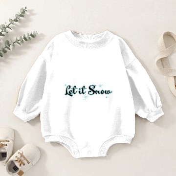 Discover Let It Snow Baby Romper Sweatshirts