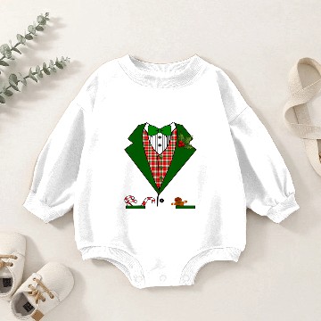 Discover Tuxedo For Men Boys Christmas Red Green Baby Romper Sweatshirts