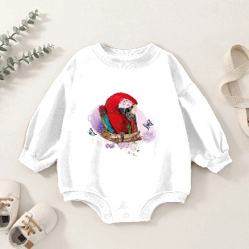 Discover Macaw Baby Romper Sweatshirts