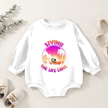 Discover living the lake life Baby Romper Sweatshirts