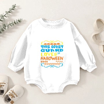Discover This Coast Guard Loves 31st Oct Halloween Party Baby Romper Sweatshirts