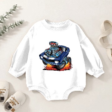 Discover Classic Sixties American Muscle Car Cartoon Baby Romper Sweatshirts