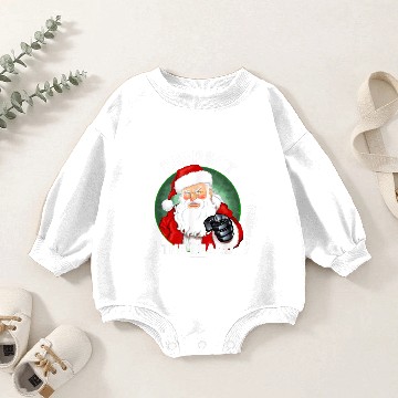Discover Santa Claus Funny Christmas Baby Romper Sweatshirts