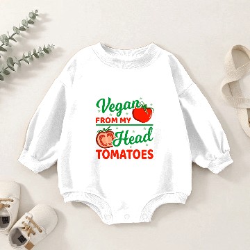 Discover Tomato Red Round Vegetable Gift Idea Baby Romper Sweatshirts