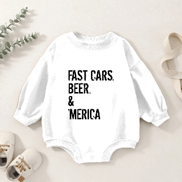 Discover MUSCLE CAR Gift Car Lover for Memorial Day FAST Baby Romper Sweatshirts