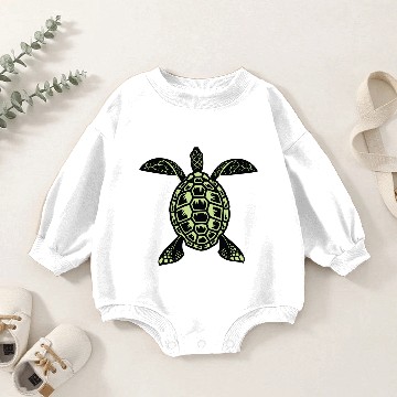 Discover Sea turtle vector image Baby Romper Sweatshirts