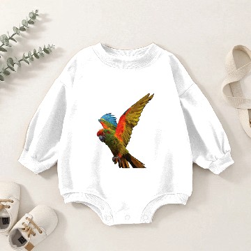 Discover Macaw Baby Romper Sweatshirts