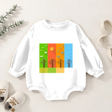 Discover Cherry tree four seasons development Baby Romper Sweatshirts