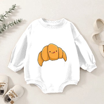 Discover Cute Croissant Baby Romper Sweatshirts