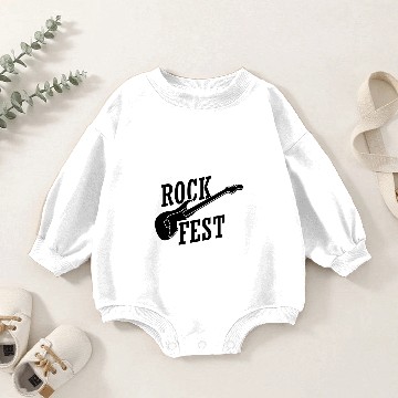 Discover Guitar Rock Solid Baby Romper Sweatshirts