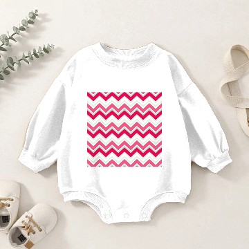 Discover Pink Chevron Pattern Baby Romper Sweatshirts