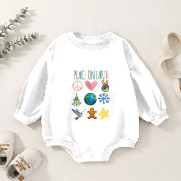 Discover Peace on Earth Baby Romper Sweatshirts