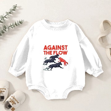 Discover Against the flow wolf pack and lonely wolf Baby Romper Sweatshirts