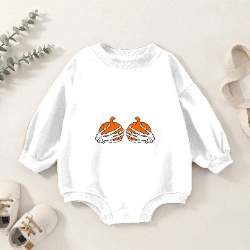Discover Funny Halloween Skeleton Hands On Chest Pumpkin Bo Baby Romper Sweatshirts