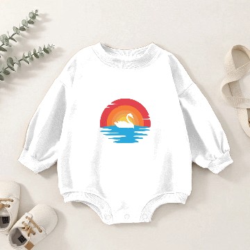 Discover Swan Waterfowl Animal lover Baby Romper Sweatshirts