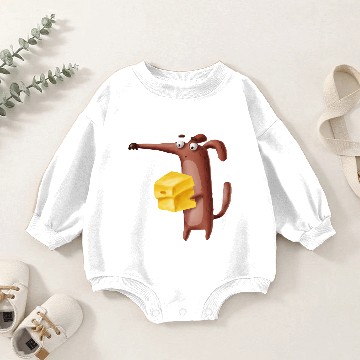 Discover Cheesy Dog Baby Romper Sweatshirts