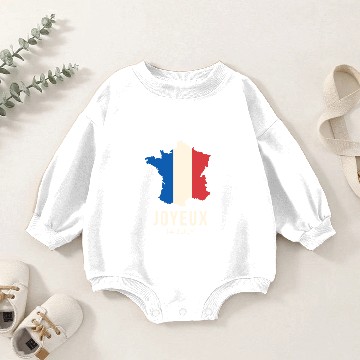 Discover Bastille Day Baby Romper Sweatshirts