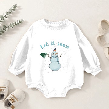Discover Let it snow Baby Romper Sweatshirts