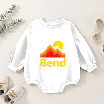 Discover Bend Oregon Mountain Baby Romper Sweatshirts