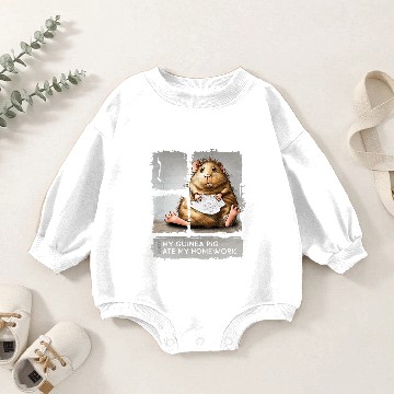 Discover Guinea Pig Ate My Homework Baby Romper Sweatshirts
