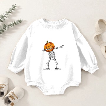Discover Dabbing Skeleton Pumpkin Halloween Costume Men Dab Baby Romper Sweatshirts