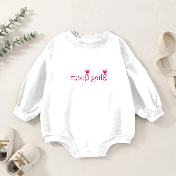 Discover Bling Queen Reverse Pink Paparazzi Live Mirror Cro Baby Romper Sweatshirts