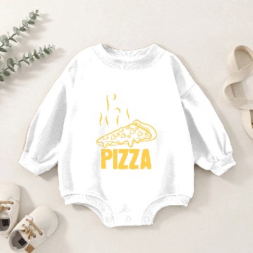 Discover Pizza Yellow Baby Romper Sweatshirts