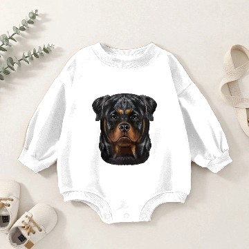 Discover Rottweiler Dog Face Zip Gift Baby Romper Sweatshirts