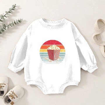 Discover Vintage Popcorn Baby Romper Sweatshirts