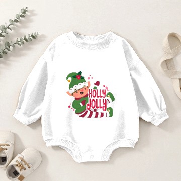 Discover holly jolly Baby Romper Sweatshirts
