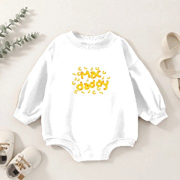 Discover Mac Cheese Dad Cool Mac Daddy Macaroni Cheese Baby Romper Sweatshirts