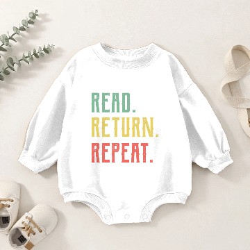 Discover Read Return Repeat Cute Librarian Baby Romper Sweatshirts Library