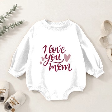 Discover I love you mom Baby Romper Sweatshirts