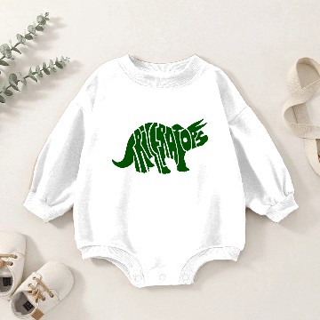 Discover triceratops green Baby Romper Sweatshirts
