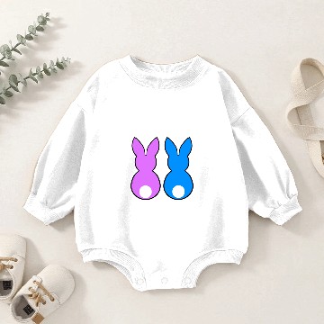 Discover Easter bunny couple Baby Romper Sweatshirts