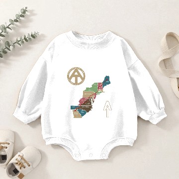 Discover Appalachian Trail Hiking Map Baby Romper Sweatshirts